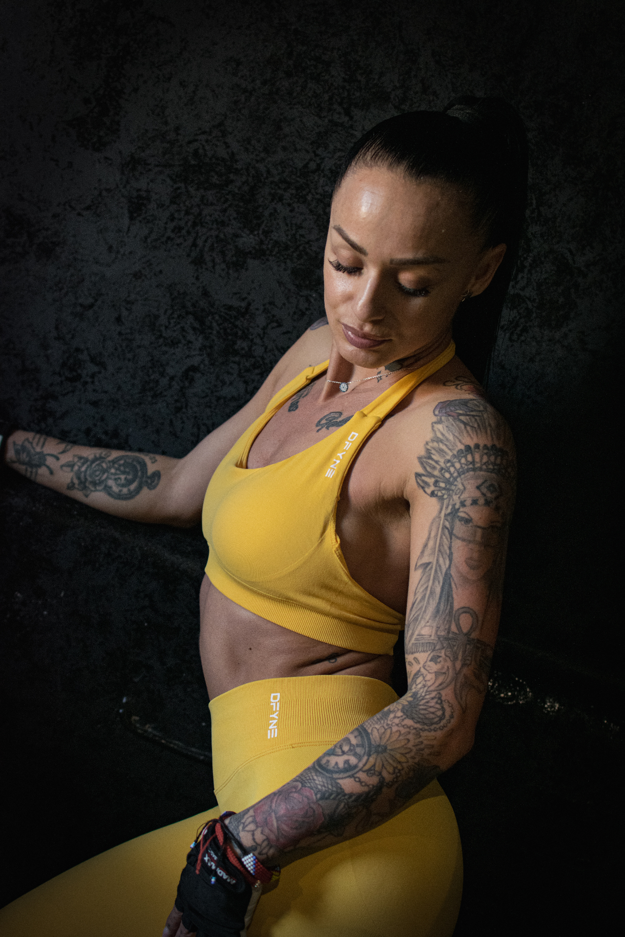 Portrait, athlete in yellow